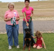 Rottweiler Takoda earns her HT herding title